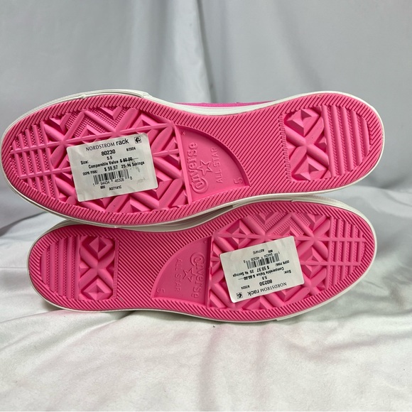 Chuck Taylor All Star Lift Platform Retro Varsity - Oops Pink Sz 7.5 NWT - Picture 8 of 11